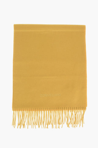 Cashmere Scarf with Embroidered Logo