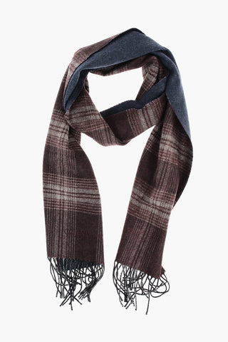 Sciarpa in Cashmere e Seta con Logo Ricamato