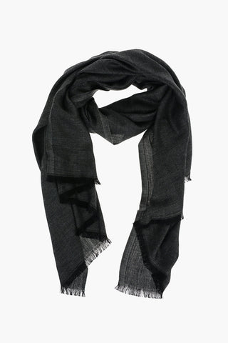Cashmere Silk Scarf with Herringbone Pattern