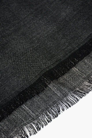 Cashmere Silk Scarf with Herringbone Pattern