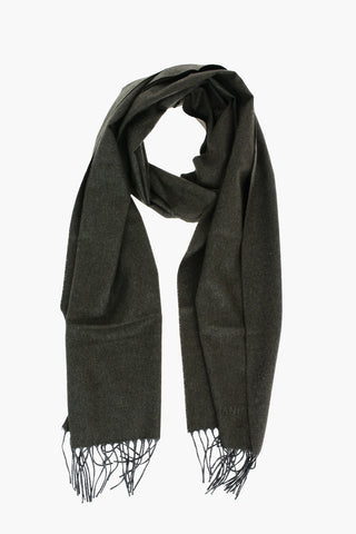 Cashmere Silk Scarf with Embroidered Logo