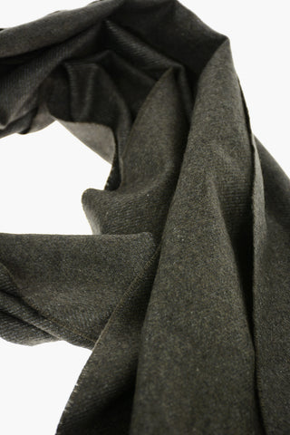 Cashmere Silk Scarf with Embroidered Logo