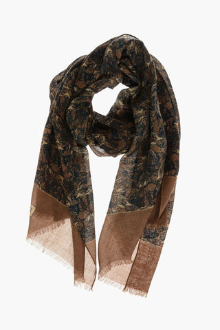 Wool Scarf with Abstract Pattern