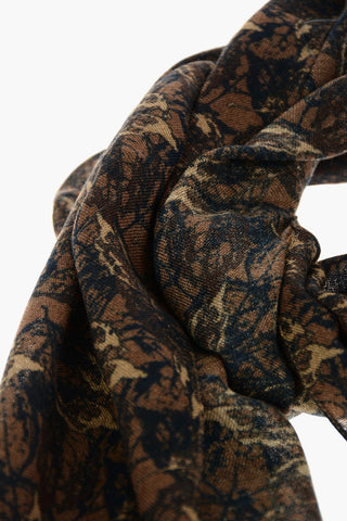 Wool Scarf with Abstract Pattern