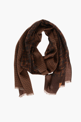 Wool Scarf with Abstract Pattern