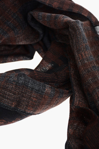Lettering Logoed Wool Scarf