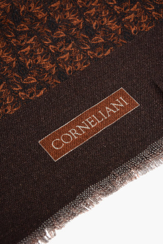 Wool Scarf with Foliage Pattern