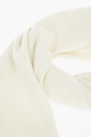 Sciarpa in Cashmere con Motivo Herringbone
