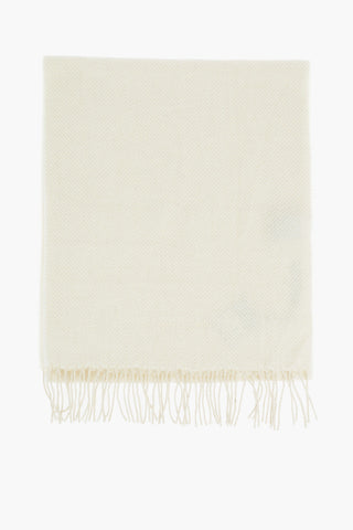 Sciarpa in Cashmere con Motivo Herringbone