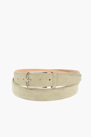 Metal Buckle Suede Belt 35mm