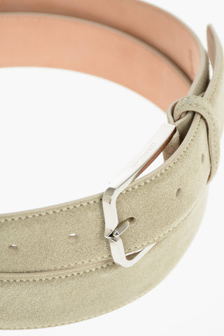 Metal Buckle Suede Belt 35mm