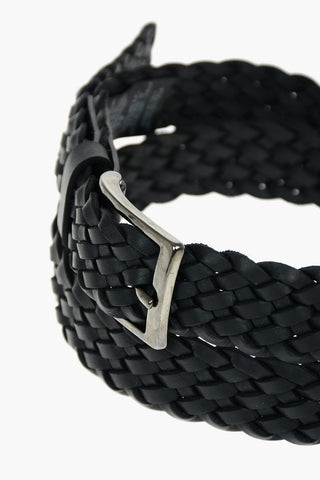 CC COLLECTION Knitted Leather Belt 30mm