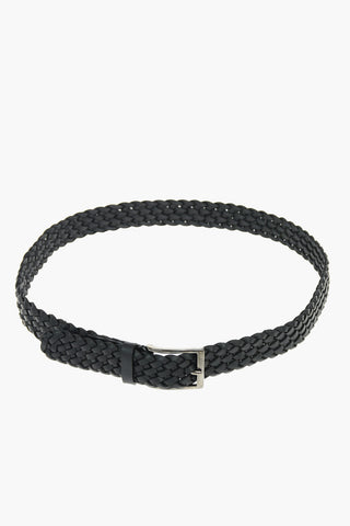 CC COLLECTION Knitted Leather Belt 30mm