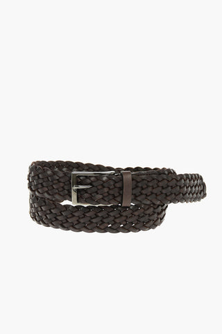 CC COLLECTION Knitted Leather Belt 30mm