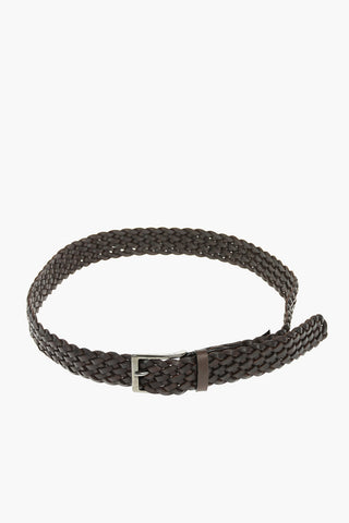 CC COLLECTION Knitted Leather Belt 30mm