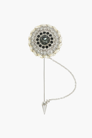 MM11 crystals embellishment brass brooch