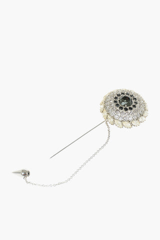 MM11 crystals embellishment brass brooch