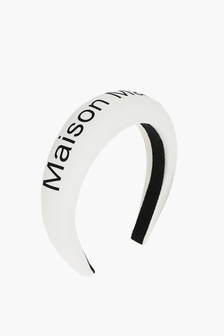 MM6 logo printed solid color maxi hairband