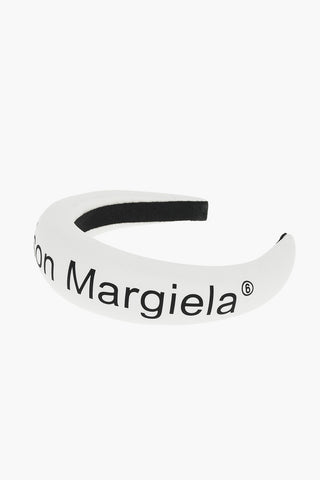 MM6 logo printed solid color maxi hairband
