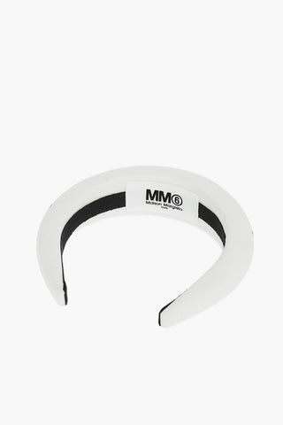 MM6 logo printed solid color maxi hairband