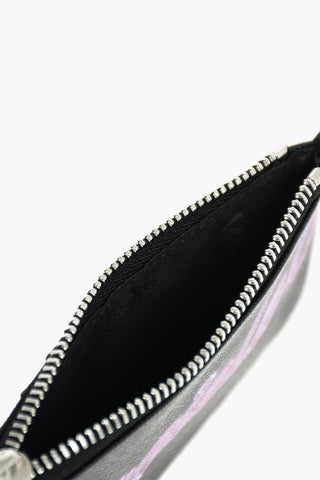 MM6 faux leather card holder with zip closure
