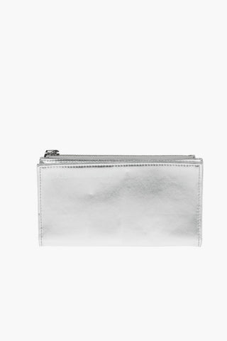 MM6 Faux Metallic Leather Wallet