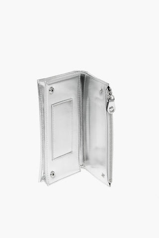 MM6 Faux Metallic Leather Wallet