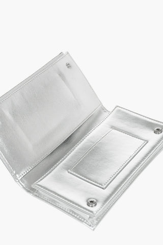 MM6 Faux Metallic Leather Wallet