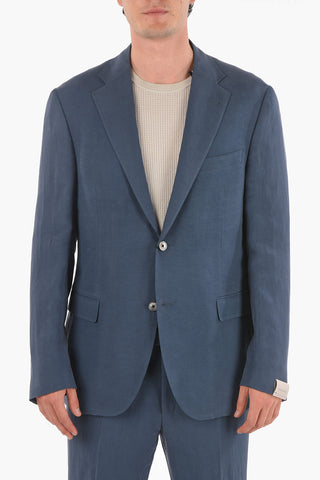 CIRCLE Flax and Silk GATE Suit with Notch Lapel