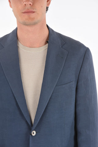 CIRCLE Flax and Silk GATE Suit with Notch Lapel