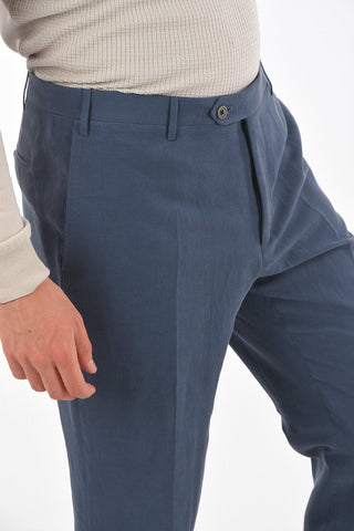 CIRCLE Flax and Silk GATE Suit with Notch Lapel