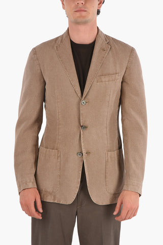 ID Blazer in Seta con Fantasia in Rilievo