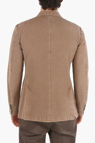 ID Blazer in Seta con Fantasia in Rilievo