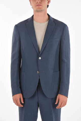 2 Button GATE Linen Blend Suit