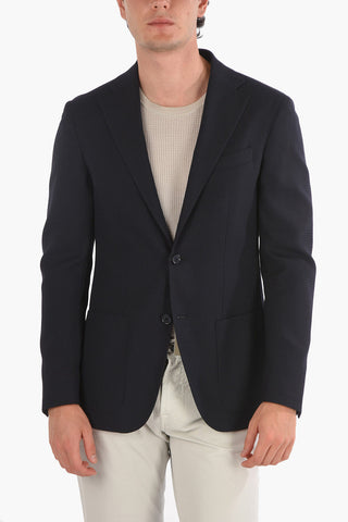 CC COLLECTION Embroidered Minicheckered REFINED Blazer with Notch Lapel