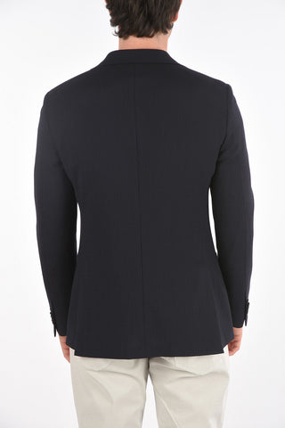 CC COLLECTION Embroidered Minicheckered REFINED Blazer with Notch Lapel