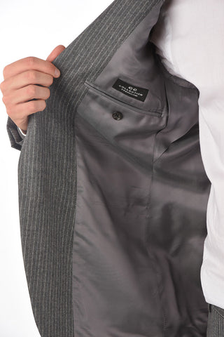 CC COLLECTION Abito RIGHT Gessato in Lana Vergine Extrafine