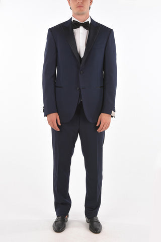 3-Piece CERIM.ACADEMY Suit with Satin Peak Lapel