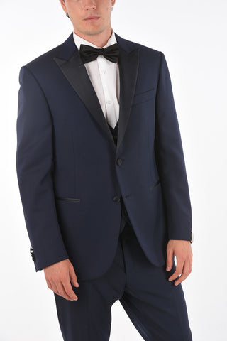 3-Piece CERIM.ACADEMY Suit with Satin Peak Lapel