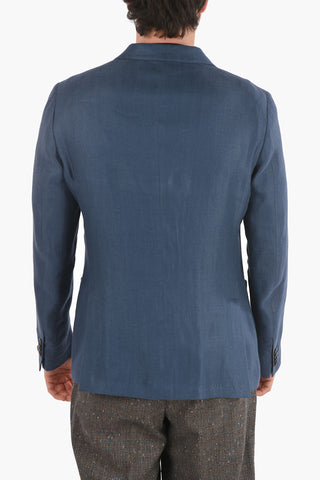 Flax Silk GATE Blazer with Bird's Eye Pattern