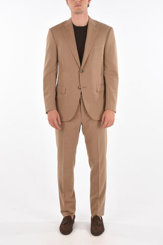 2 Button ACADEMY Awning Motif Suit with Flap Pockets