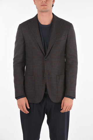 CC COLLECTION Virgin Wool Blend REFINED Blazer with Notch Lapel