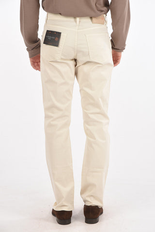 ID LUXURY DENIM Pantaloni in Denim a 5 Tasche con Logo Ricamato