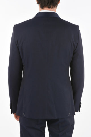 CC COLLECTION 3-Piece CERIM.RESET Satin Shawl Lapel Suit