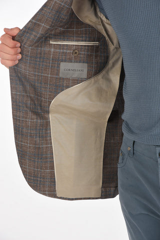 Blazer LEADER SOFT in Lana Vergine Seta e Lino con Revers Classico
