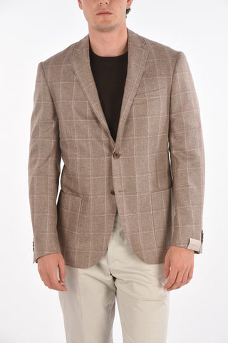 Windowpane Checkered ACADEMY SOFT Silk Blazer