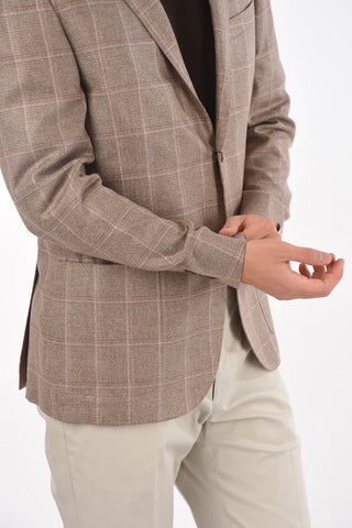 Windowpane Checkered ACADEMY SOFT Silk Blazer