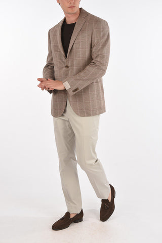 Windowpane Checkered ACADEMY SOFT Silk Blazer