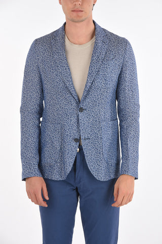 CC COLLECTION Blazer WP SAHE in Lino con Motivo Floreale