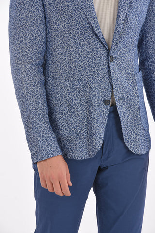 CC COLLECTION Blazer WP SAHE in Lino con Motivo Floreale